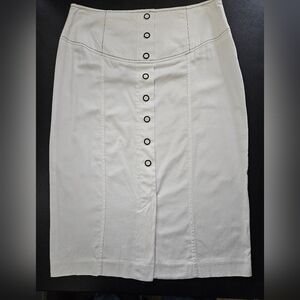 Vintage - NWT - Cotton Stretch Courtenay White Skirt - Size 12